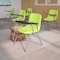 Flash Furniture Green Ergonomic Shell Chair with Left Handed Flip-Up Tablet Arm, PK5 5-RUT-EO1-GN-LTAB-GG - alternate 1